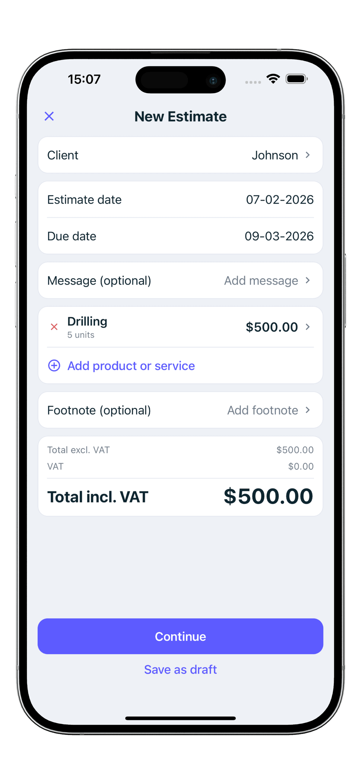 Create Estimates